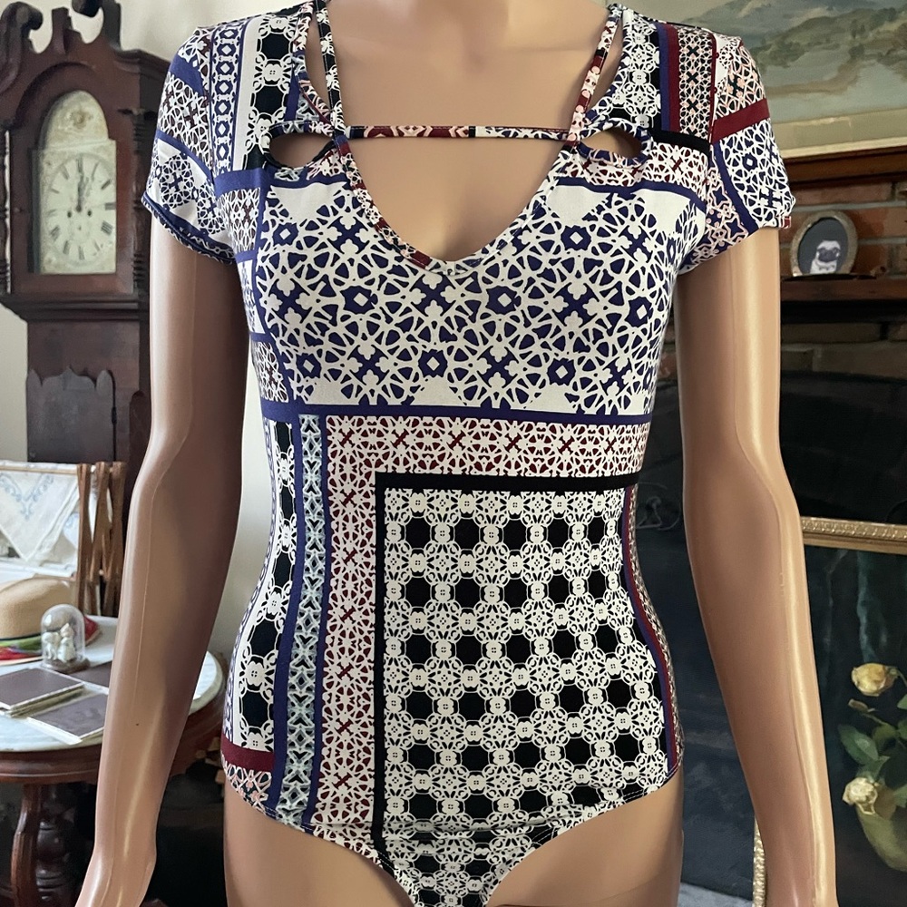 Guess Multicolor Patterned Bodysuit